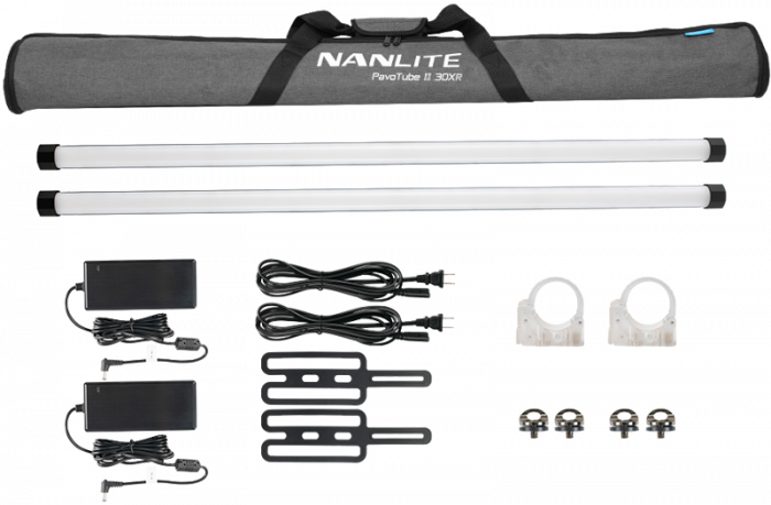 Nanlite PavoTube II 30XR –  KIT 2 BUCATI - Tub LED RGBWW Pixel 4’ cu CRMX LumenRadio și control wireless complet [1]