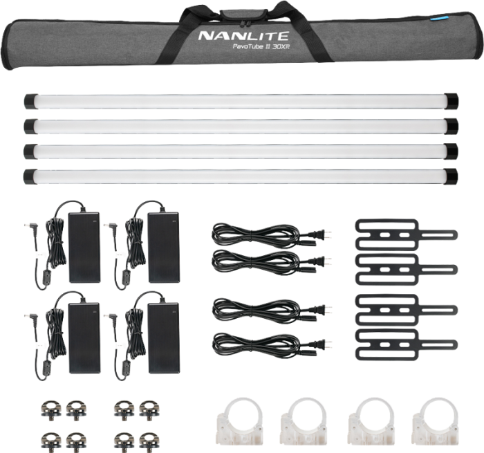 Nanlite PavoTube II 30XR – KIT 4 BUCATI - Tub LED RGBWW Pixel 4’ cu CRMX LumenRadio și control wireless complet [51]