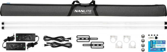 Nanlite PavoTube II 60XR –  KIT 2 BUCATI - Tub LED RGBWW Pixel de 8’ cu CRMX LumenRadio și control wireless complet [6]