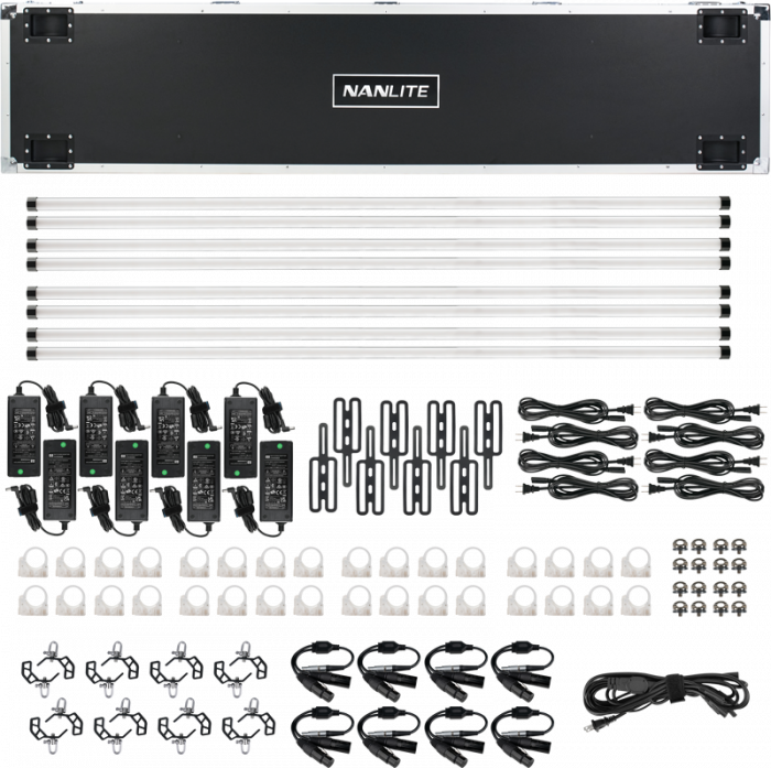 Nanlite PavoTube II 60XR –  KIT 8 BUCATI - Tub LED RGBWW Pixel de 8’ cu CRMX LumenRadio și control wireless complet [6]