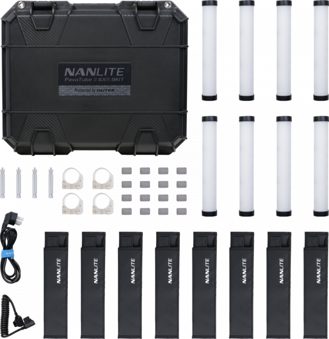 Nanlite PavoTube II 6XR KIT 8 Bucati – Tub LED RGBWW compact cu control CRMX și efecte pixel [6]