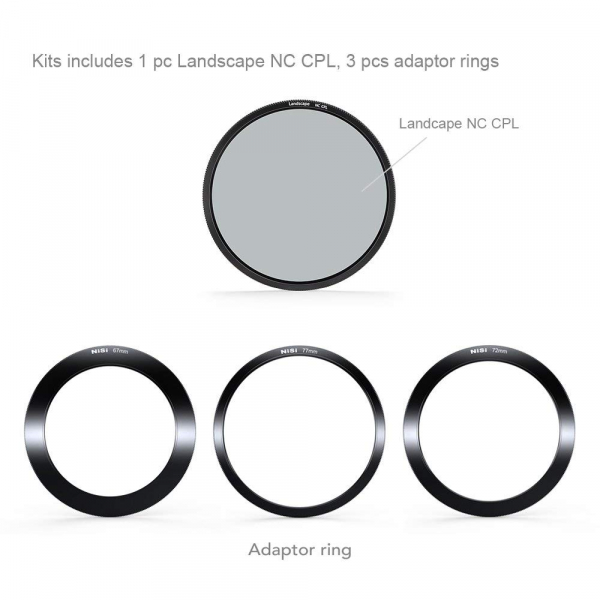 NiSi V5-Pro 100mm system filter holder + kit filtru NC Landscape CPL 86mm + adaptoare 82,77,72,67mm [2]