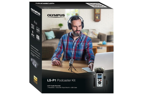 Olympus LS-P1 Video Kit - reportofon  Videogapher Kit inc Windscreen, Hot Shoe Adapter, 3.5mm Audio Cable and 8GB micro SD card [9]