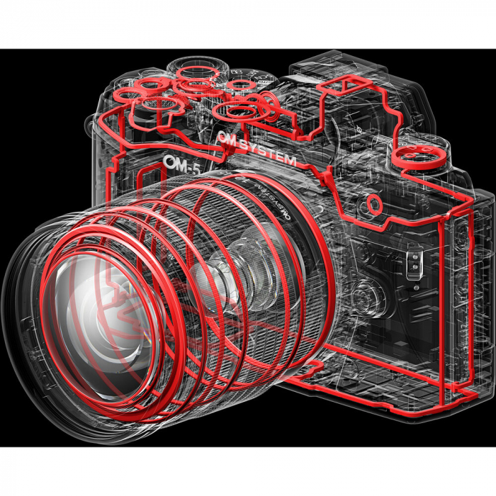 OM-5 Kit cu M.Zuiko Digital 14-150mm F4-5.6 II si cu M.Zuiko Digital 45mm F1.8 - ECG-5 - BLS-50 - BLACK - Aparat Foto Mirrorless [6]