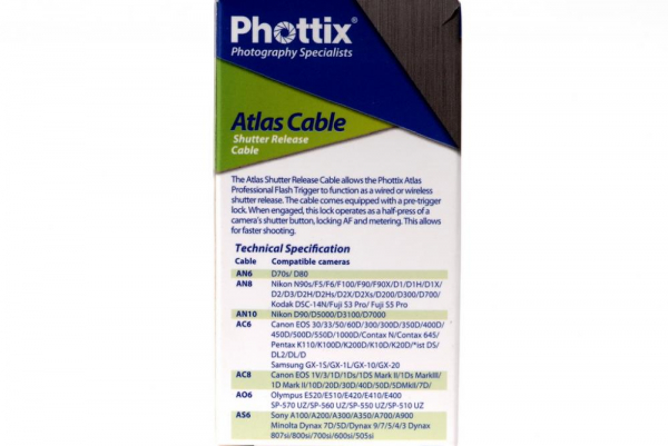 Phottix C6 Atlas cablu de declansare aparat foto Canon 60D, 70D, 700D, 750D,  [2]