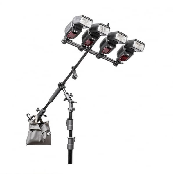 Phottix Multi Boom 16" (41cm)  Flash Bracket + Varos BG - Kit suport pentru 4 blitz-uri [2]