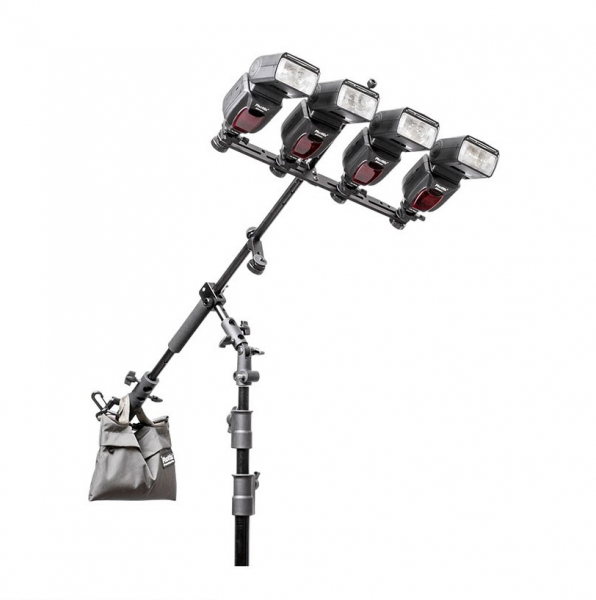 Phottix Multi Boom 28" (71cm)  Flash Bracket + Varos BG - Kit suport pentru 4 blitz-uri [2]