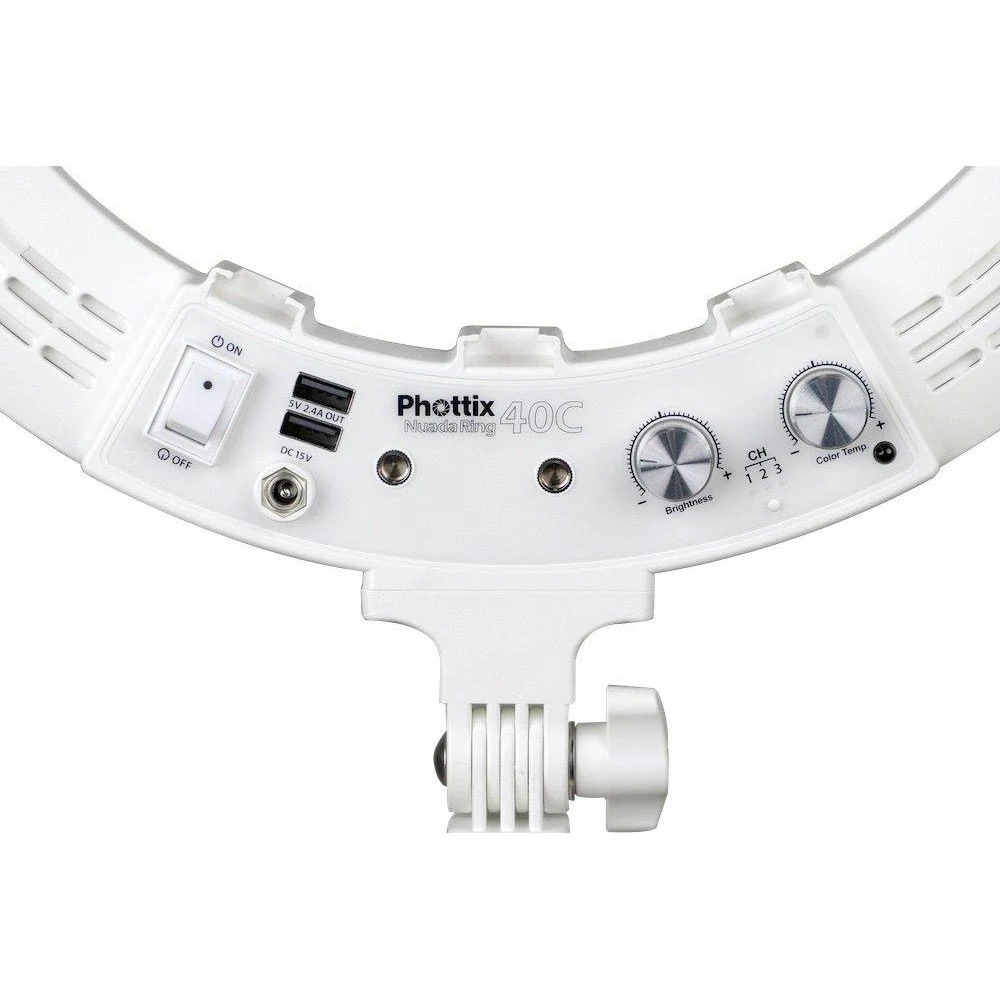 Phottix Nuada Ring40C Lampa LED Bicolora - Go Kit [6]