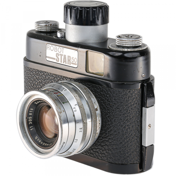 Robot Star 50 – aparat foto pe film 35mm, fabricat în Germania, mecanism automat cu arc [6]