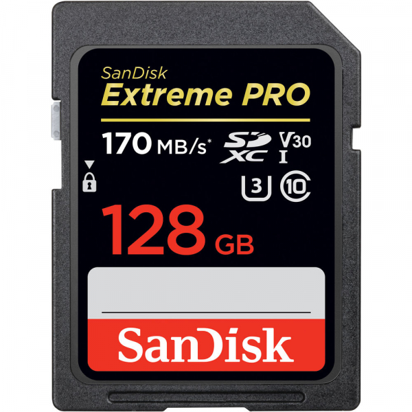 SanDisk  Extreme Pro SDXC 128GB, 170MB/s, V30, UHS-I (SDSDXXY-128G-GN4IN) [1]