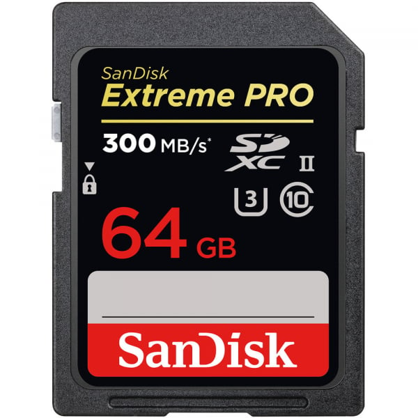 SanDisk  Extreme Pro SDXC 64GB 300MB/s 2000x, UHS-II Class 10 (SDSDXPK-064G-GN4IN) [1]