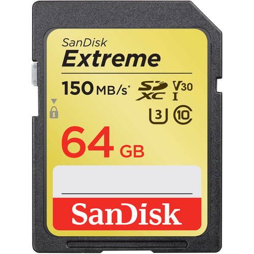 SanDisk Extreme SDXC 64GB, 150MB/s, V30, UHS-I (SDSDXV6-064G-GNCIN) [1]