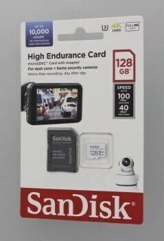 SanDisk HIGH Endurance MicroSDXC SDSQQNR-128G-GN6IA, 128 GB, U3, clasa 10, 100Mb/s+ adaptor SD [3]