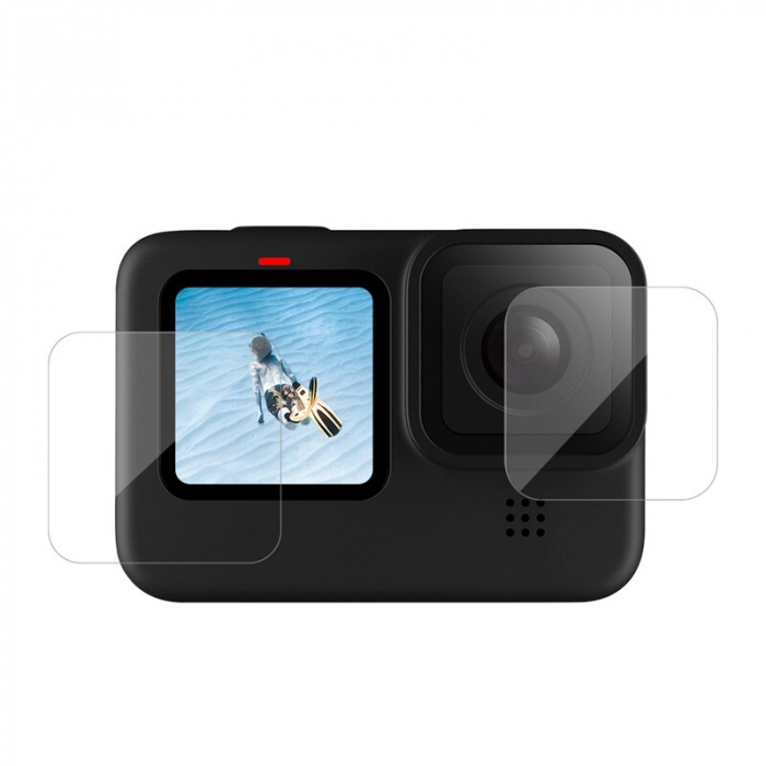 Telesin GP-FLM-901 Set folii de protectie pentru ecranele GoPro Hero 9 transparent - negru [2]