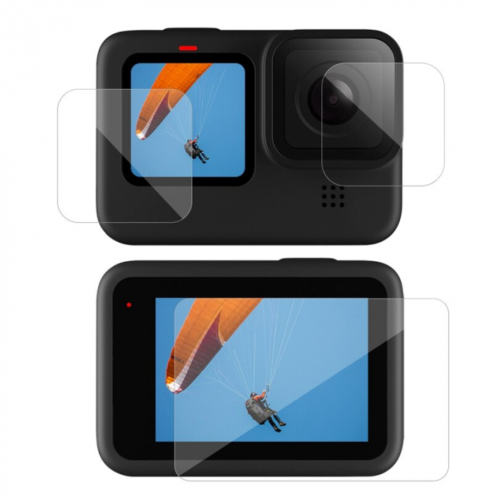 Set folii de protectie pentru ecranele GoPro Hero 9 transparent - negru - GP-FLM-901 [3]