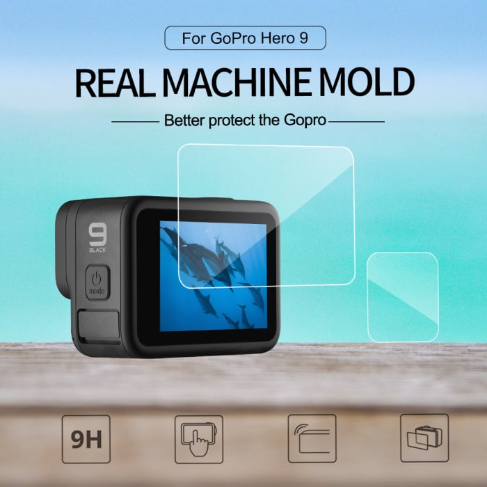 Telesin GP-FLM-901 Set folii de protectie pentru ecranele GoPro Hero 9 transparent - negru [7]