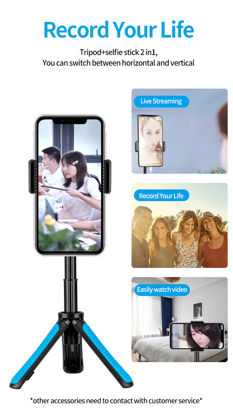 Mini trepied portabil Selfie Stick telescopic pentru GoPro Hero 9, DJI Osmo Action - OA-SJJ-001 [9]