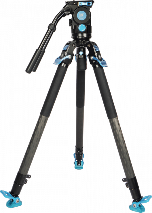 Sirui Videokit ST-124+VA-5 Trepied din carbon WPS cu cap video  Sirui Trepied din fibră de carbon cu 4 secțiuni Sirui ST124 și kit cap fluid VA-5 X - Trepied din carbon WPS cu cap video [2]