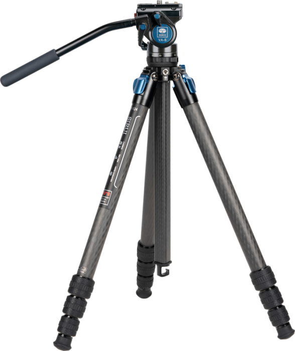 Sirui Videokit ST-124+VA-5 Trepied din carbon WPS cu cap video  Sirui Trepied din fibră de carbon cu 4 secțiuni Sirui ST124 și kit cap fluid VA-5 X - Trepied din carbon WPS cu cap video [48]