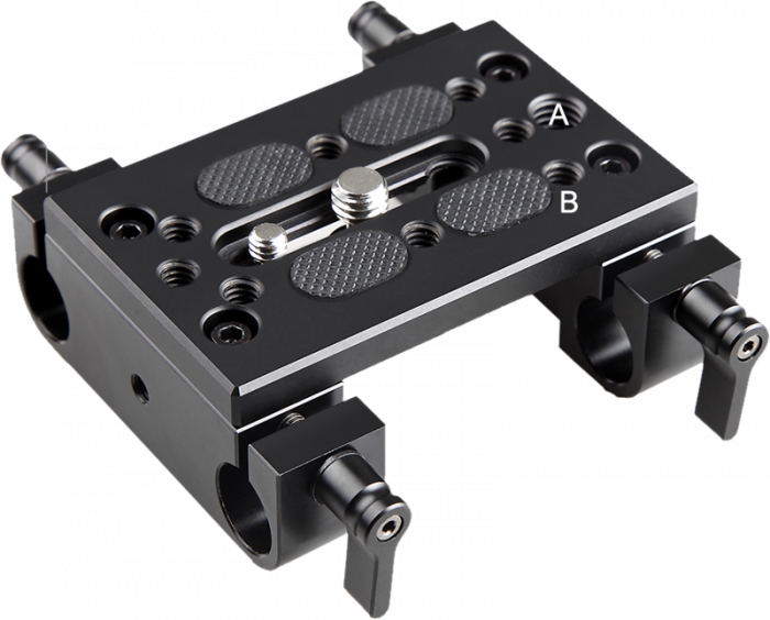 SmallRig 1775 Mounting Plate w/ 15mm Rod Clamps - Placa de prindere cu cleme pentru tija [3]