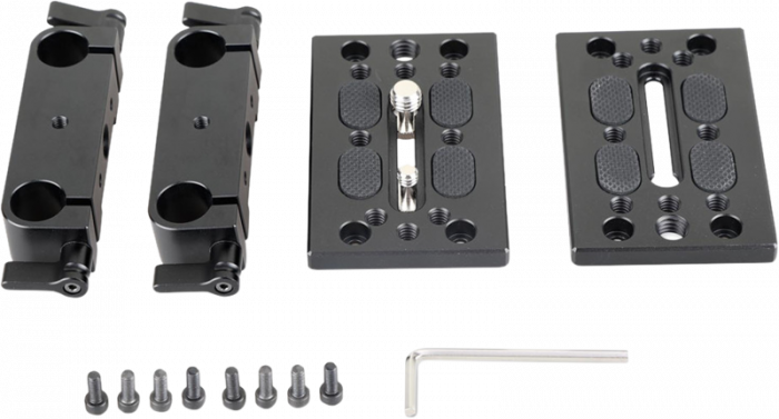 SmallRig 1798 Baseplate w/ Dual 15mm Rod Clamp - Placa de prindere cu cleme pentru slider [3]