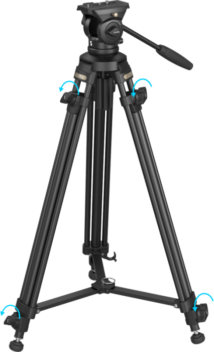 SmallRig 4684 Kit trepied video ușor AD-50 Lite - Trepied video din aluminiu [17]