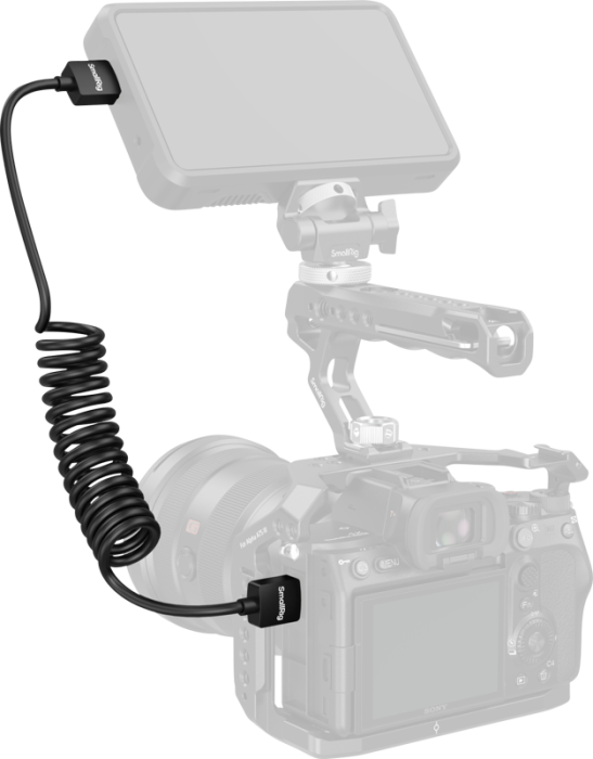 SmallRig 4963 Coiled HDMI Data Cable A to A - Cablu HDMI bobinat de la A la A [19]