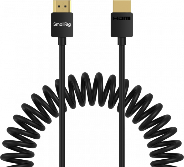 SmallRig 4963 Coiled HDMI Data Cable A to A - Cablu HDMI bobinat de la A la A [1]