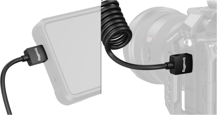 SmallRig 4963 Coiled HDMI Data Cable A to A - Cablu HDMI bobinat de la A la A [39]