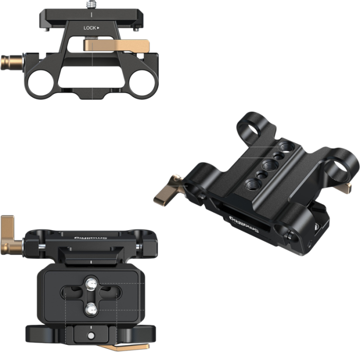 SmallRig 5365 Arca-Type Mount Plate Kit with 15mm Dual Rod Clamp [42]