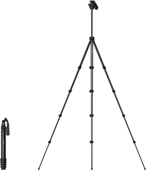 SmallRig 5473 Video Tripod compact din aliaj de aluminiu cu clemă telefon integrată și nivel cu bulă [15]
