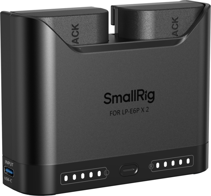 Kit Turbo SmallRig 5485: Încărcător 22.5W + 2 Baterii Canon LP-E6P [36]