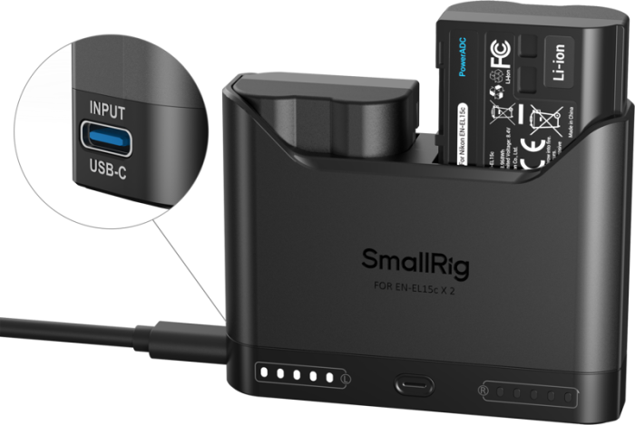 Kit Turbo SmallRig 5486: Încărcător Rapid + 2 Baterii Nikon EN-EL15c [24]