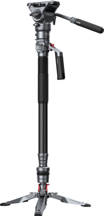 SmallRig 5565 Carbon Fiber Video Monopod – monopod video profesional fibră de carbon 4 secțiuni flip-lock, înălțime de lucru 76–175cm (30–69") [16]