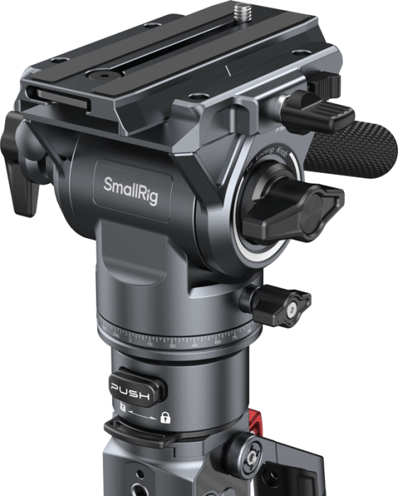 SmallRig 5565 Carbon Fiber Video Monopod – monopod video profesional fibră de carbon 4 secțiuni flip-lock, înălțime de lucru 76–175cm (30–69") [14]