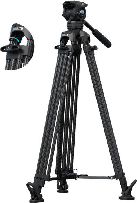 SmallRig 5580 FSD16 FreeSpeed Heavy-Duty Carbon Fiber Tripod – trepied video profesional fibră carbon cu cap fluid integrat, sistem FreeSpeed desfășurare rapidă [4]