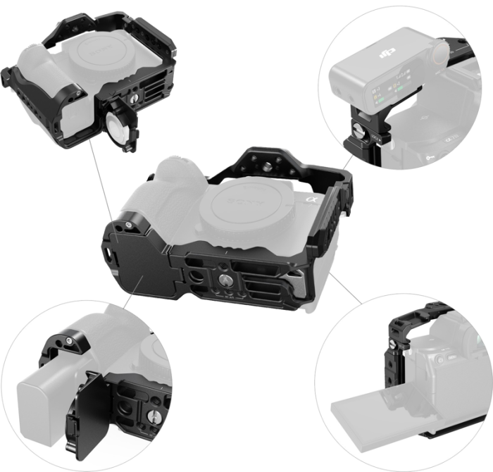 SmallRig 5583 Cage cu Slot AirTag pentru Sony A7R V / A7 IV [5]