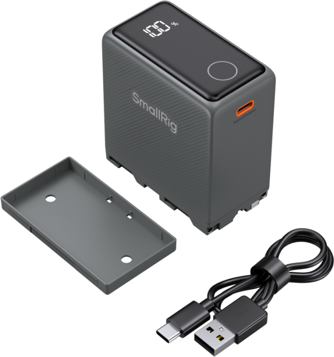 SmallRig 5729 USB-C Rechargeable Camera Battery NP-F970 Extreme Cold Endurance – 7500mAh / 7.4V / 55.5Wh, descărcare -40°C, încărcare USB-C PD [3]