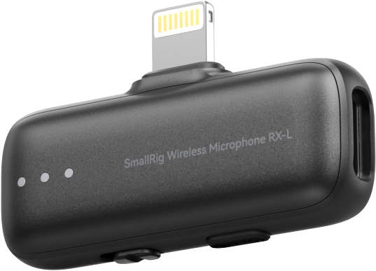 SmallRig 5783 S70RX-L Wireless Microphone Receiver Black – Receiver Lightning iPhone/iPad separat, chip ATS3031, 24-bit/48kHz, 70dB SNR, 120dB SPL, 3 nivele reducere zgomot, 3 setări gain, 2 moduri mi [5]