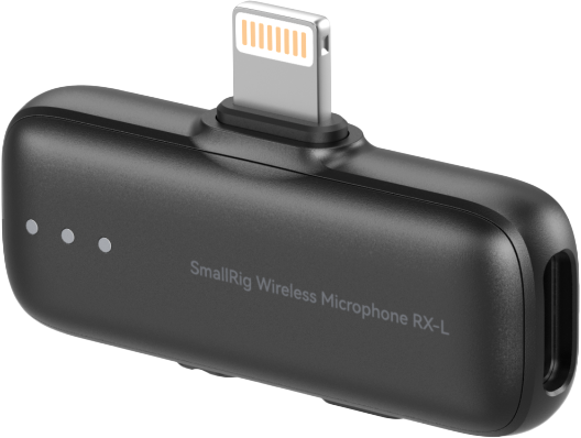 SmallRig 5783 S70RX-L Wireless Microphone Receiver Black – Receiver Lightning iPhone/iPad separat, chip ATS3031, 24-bit/48kHz, 70dB SNR, 120dB SPL, 3 nivele reducere zgomot, 3 setări gain, 2 moduri mi [6]