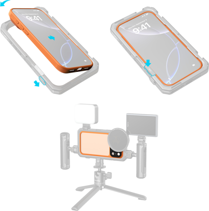 SmallRig 5792 FilMov Lightweight Photography Bumper Case for iPhone 17 Pro (Orange) [23]