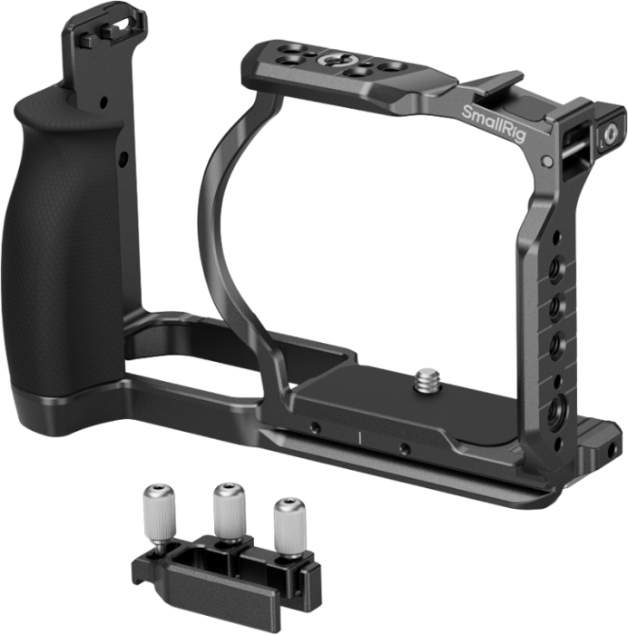 SmallRig 5904 HawkLock Quick Release Cage Nikon ZR – Cage aliaj aluminiu formfitting cu sistem HawkLock, placă Arca-Swiss integrată, șine NATO top+lateral, 1 cold shoe, clemă Micro-HDMI+USB-C, cheie m [3]