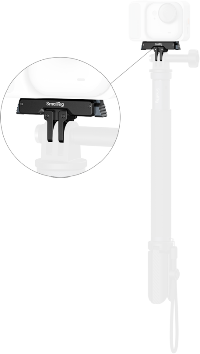 SmallRig 5919 Quick Release Mount Adapter for Insta360 GO Ultra – Adaptor montare Quick Release cu șină NATO, 1/4"-20 și Cold Shoe, compatibil Insta360 GO Ultra 53g [5]