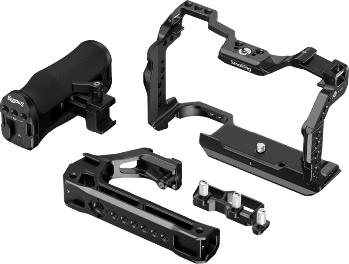 SmallRig 5956 Cage Basic Kit Canon EOS R6 Mark III / R6 Mark II Advanced Edition – Cage complet aliaj aluminiu cu mâner top + mâner lateral reglabil, sistem HawkLock quick release, placă Arca-Swiss in [18]