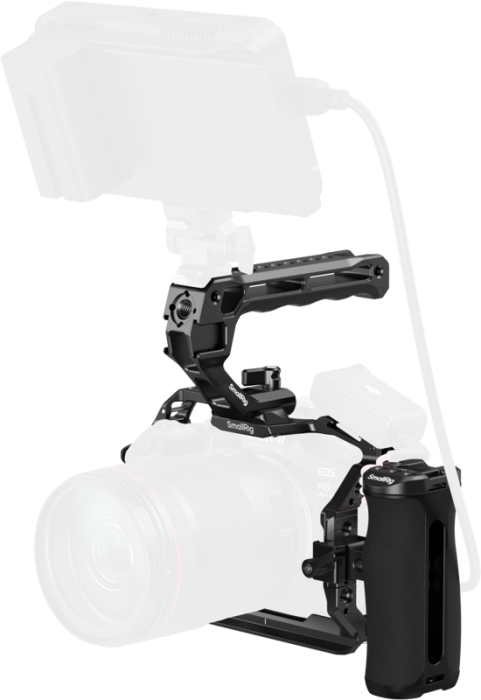 SmallRig 5956 Cage Basic Kit Canon EOS R6 Mark III / R6 Mark II Advanced Edition – Cage complet aliaj aluminiu cu mâner top + mâner lateral reglabil, sistem HawkLock quick release, placă Arca-Swiss in [9]
