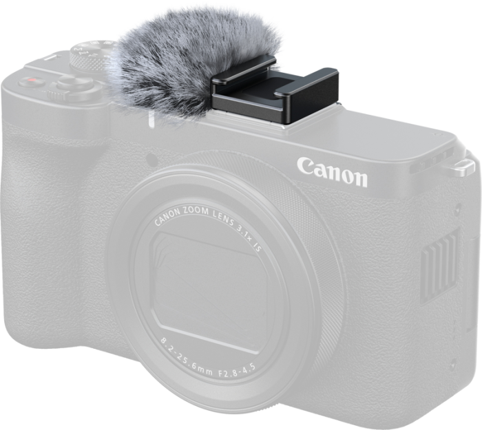 SmallRig 5989 Furry Windscreen pentru Canon PowerShot V1 – reducere zgomot vânt 14dB, cold shoe integrat pentru microfon sau lumină [21]