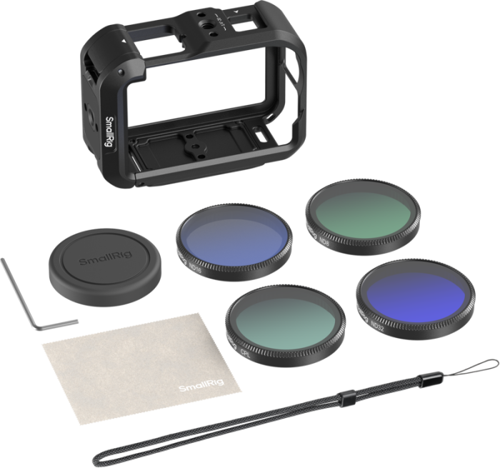 SmallRig 6374 Advanced Camera Cage Kit with Filters pentru DJI Osmo Action 6 – Protecție Full-Cover Aluminiu [1]