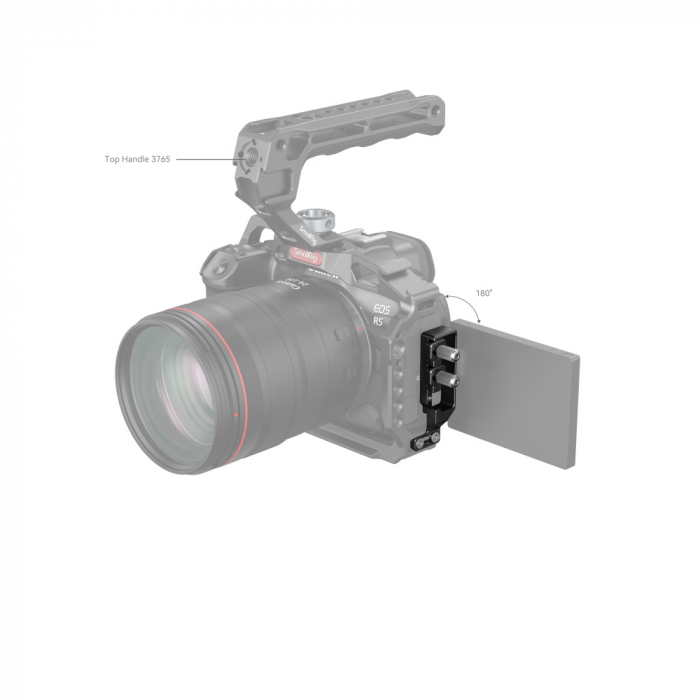 SmallRig HDMI and USB-C Cable Clamp for Canon EOS R5 / R6 / R5 C Cage 2981B [5]