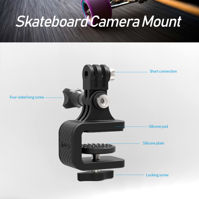 Telesin GP-HBM-HB6 -Suport pentru skateboard pentru camere de acțiune [5]
