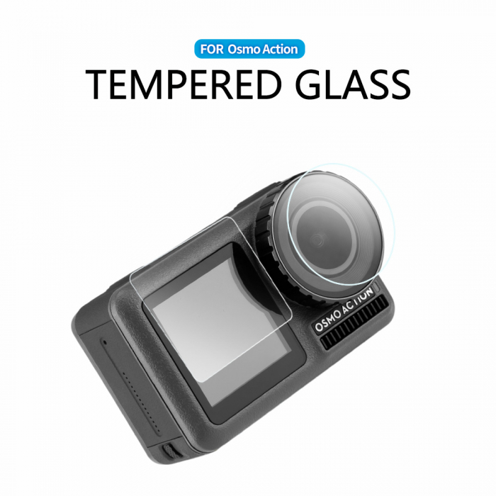 Set ecran din sticlă tratată și capac protector pentru obiective pentru DJI OSMO - OS-TFM-003 [2]